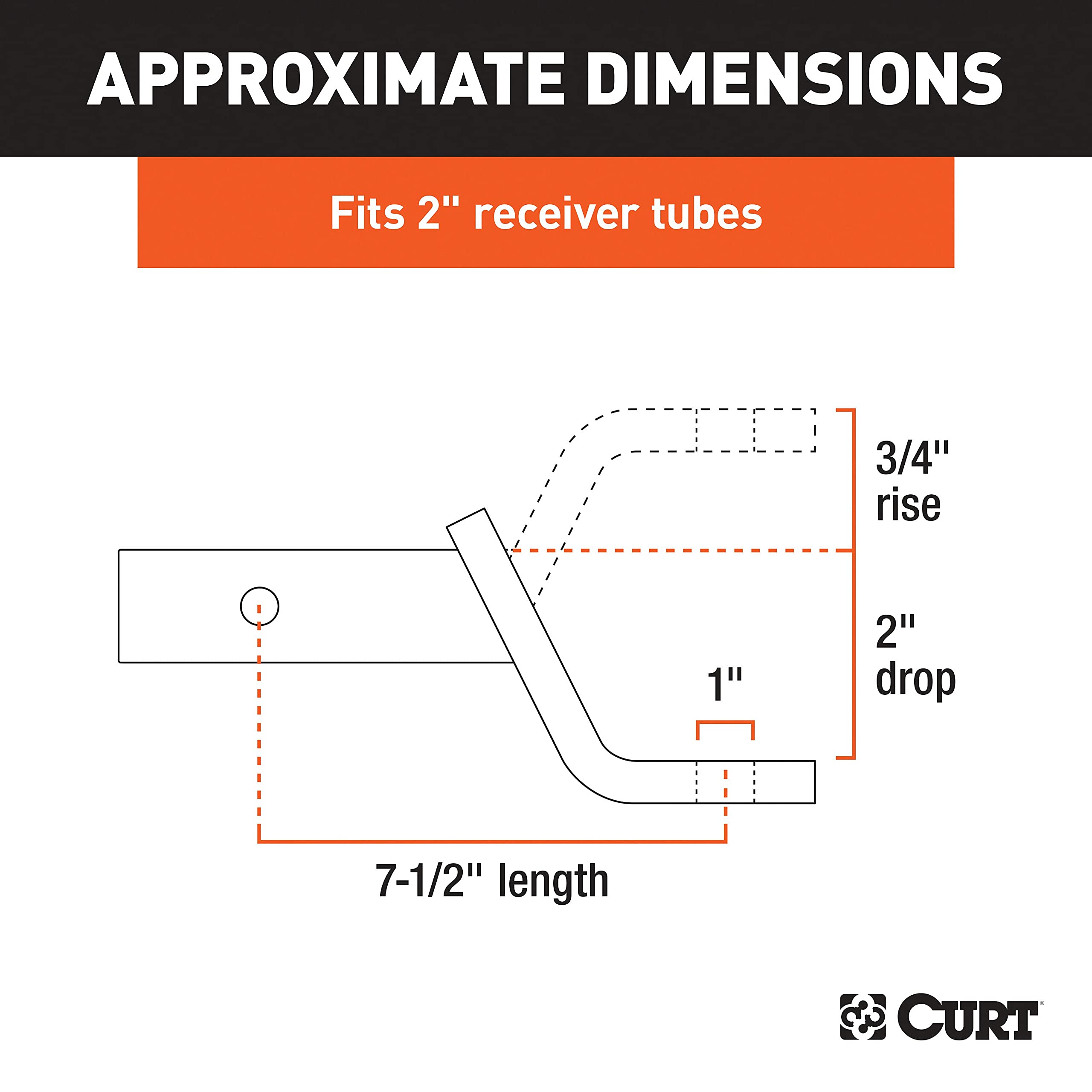 CURT 45030 2-inch drop helps level trailers for heavier loads