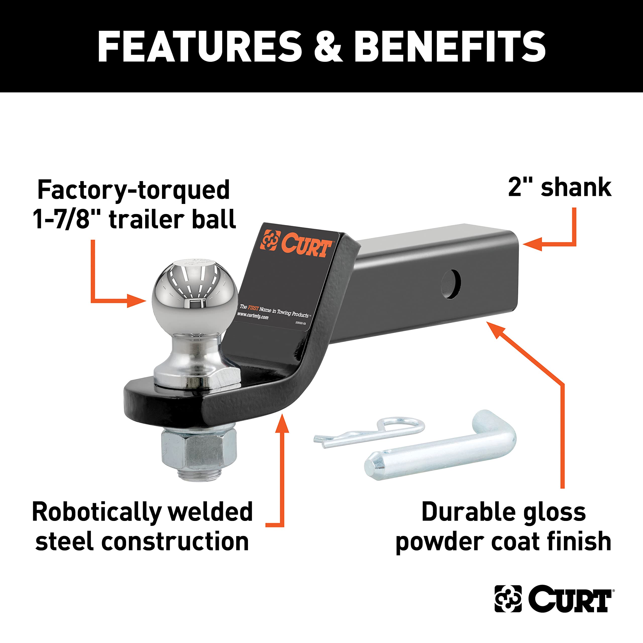 2x2 shank enables compatibility with most 2-inch receivers