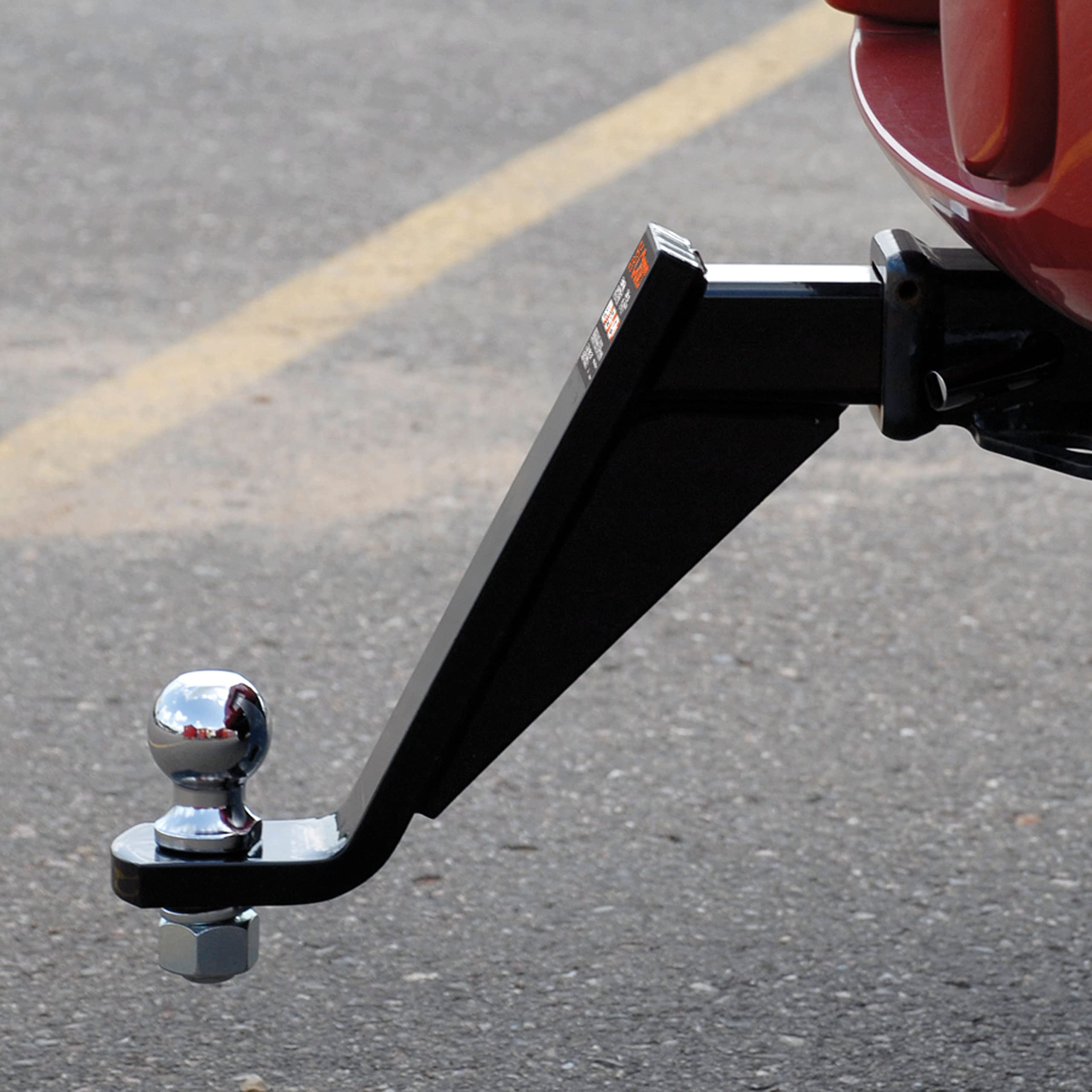 Gloss black powder coat finish on CURT 45090 ball mount
