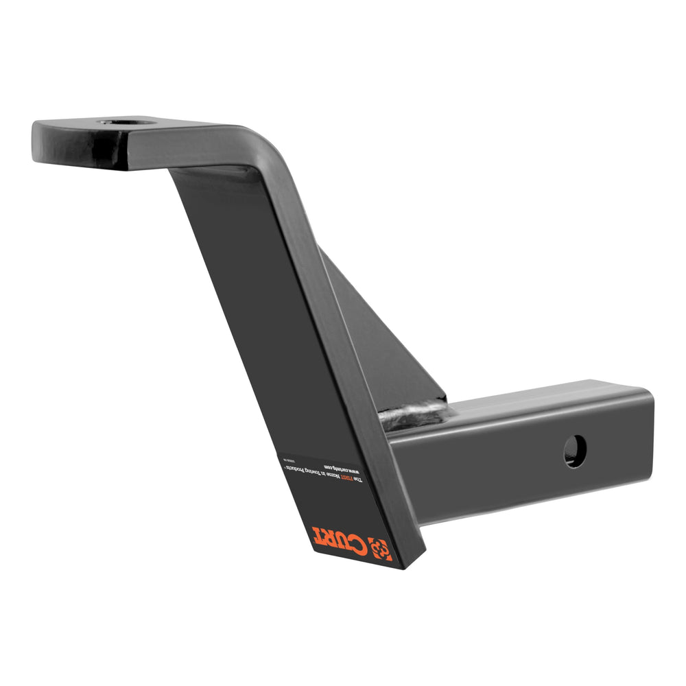 CURT 45090 side profile showing 6-inch rise for trailer leveling