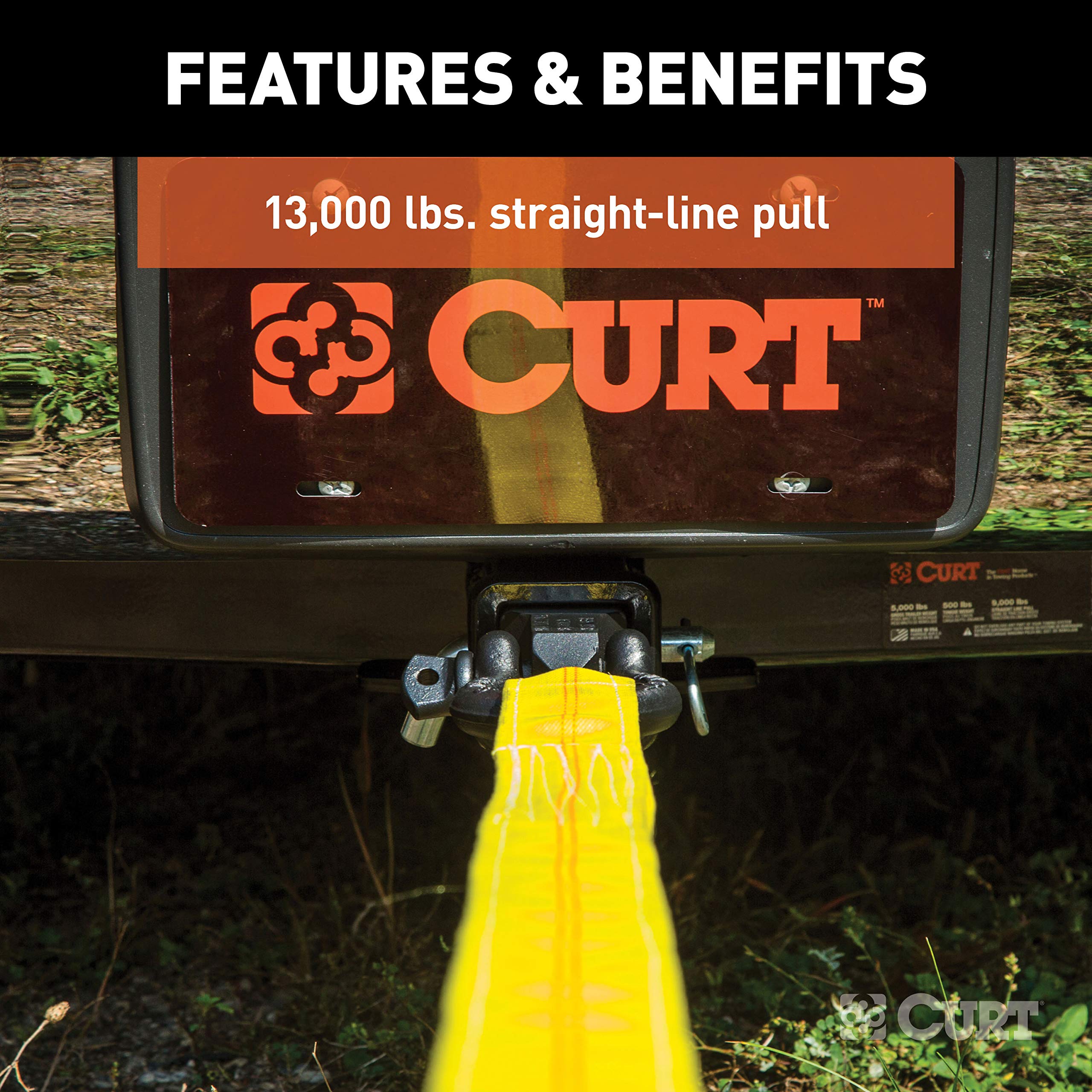 CURT vehicle recovery strap 83066 compatibility supports quick recoveries