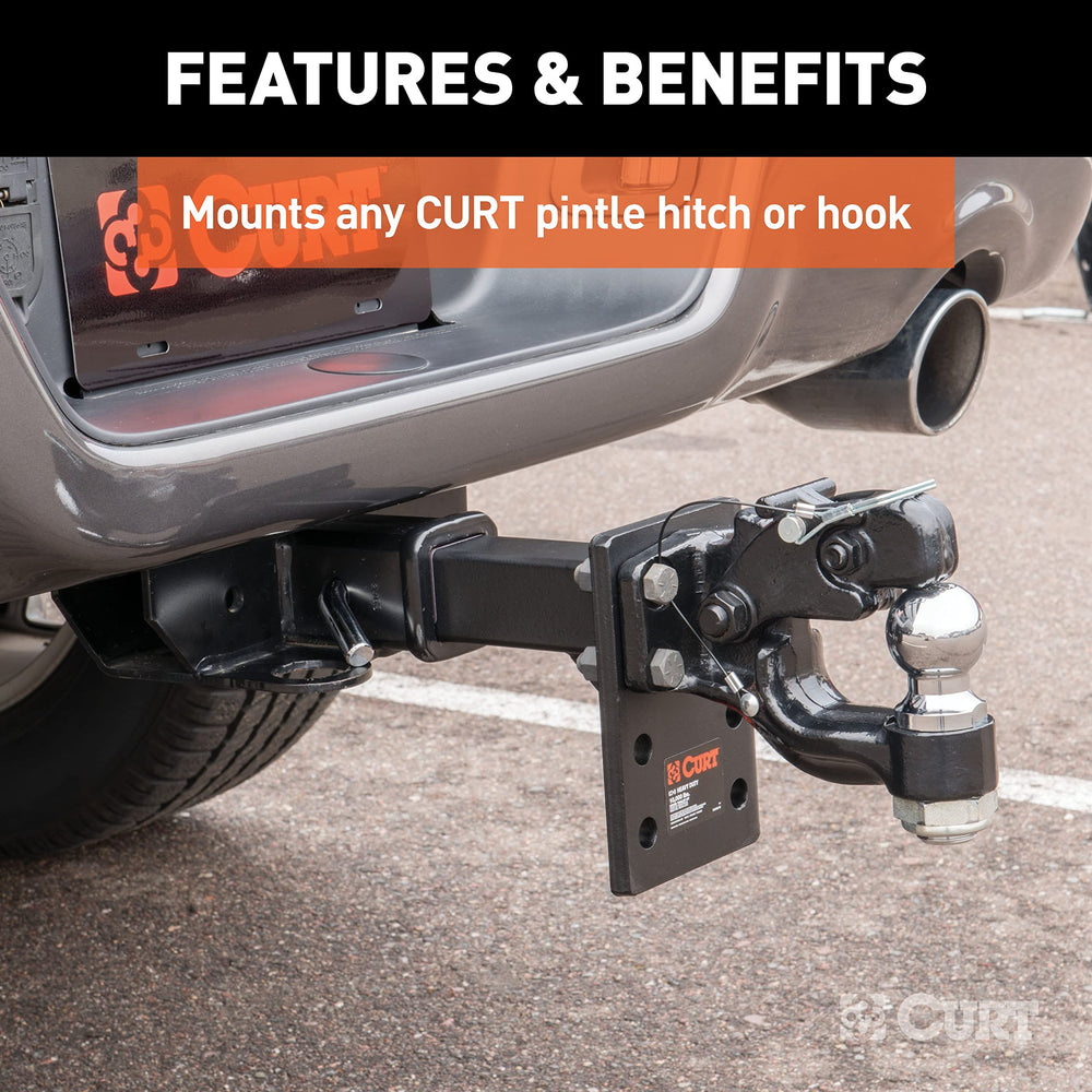 CURT 48325 8-inch length provides a sturdy mounting surface for strong towing setups.