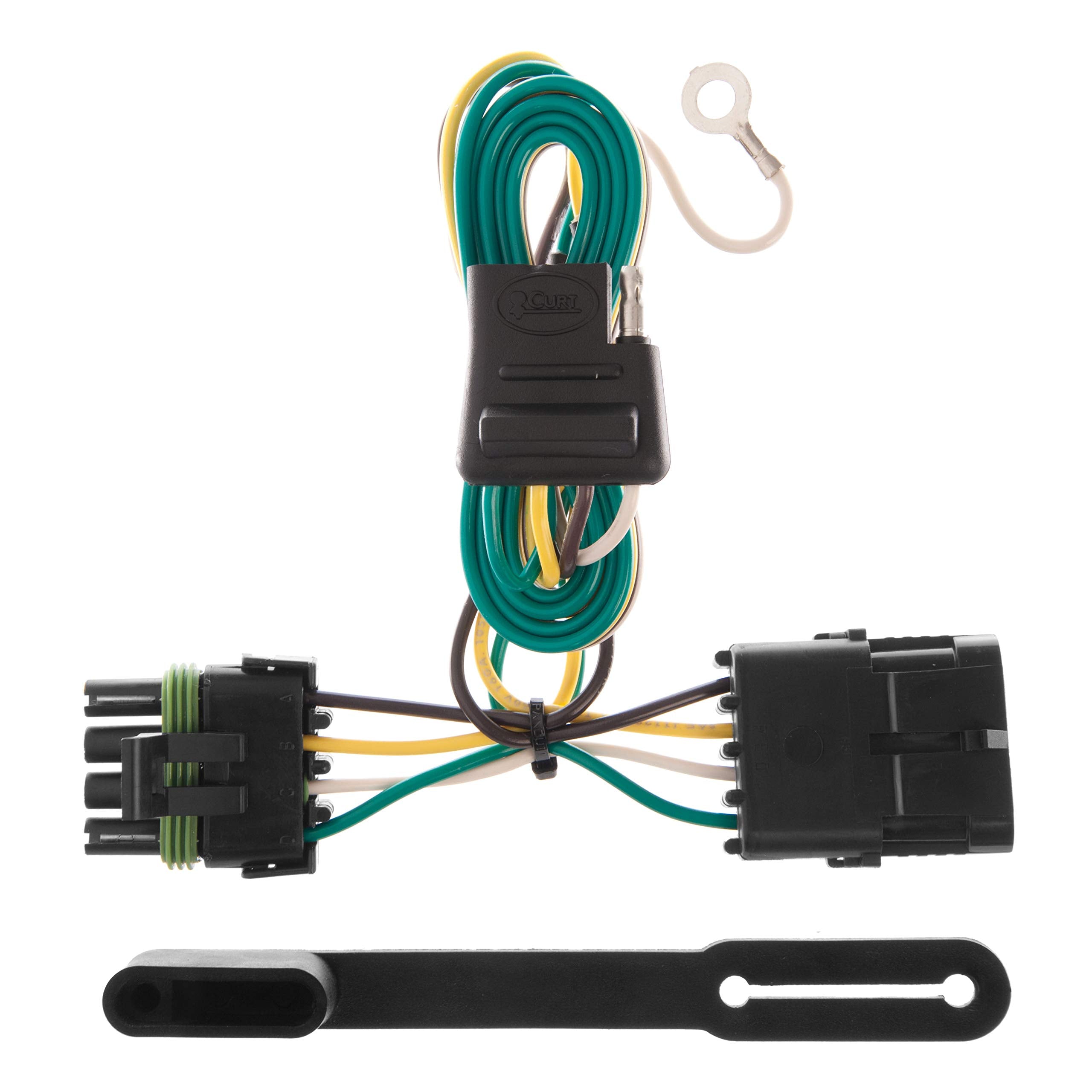 CURT 55315 vehicle-side 4-pin harness closeup enables easy trailer wiring