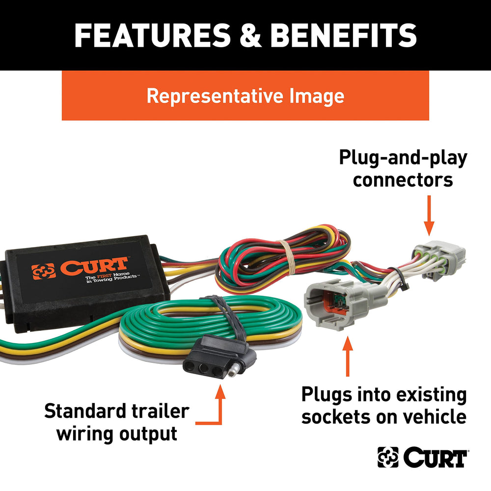 CURT 55325 taillight-assembly connection demonstrating direct connector fit