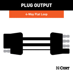 CURT 58050 color-coded wires simplify splice-in for tail, brake, and turn signals.