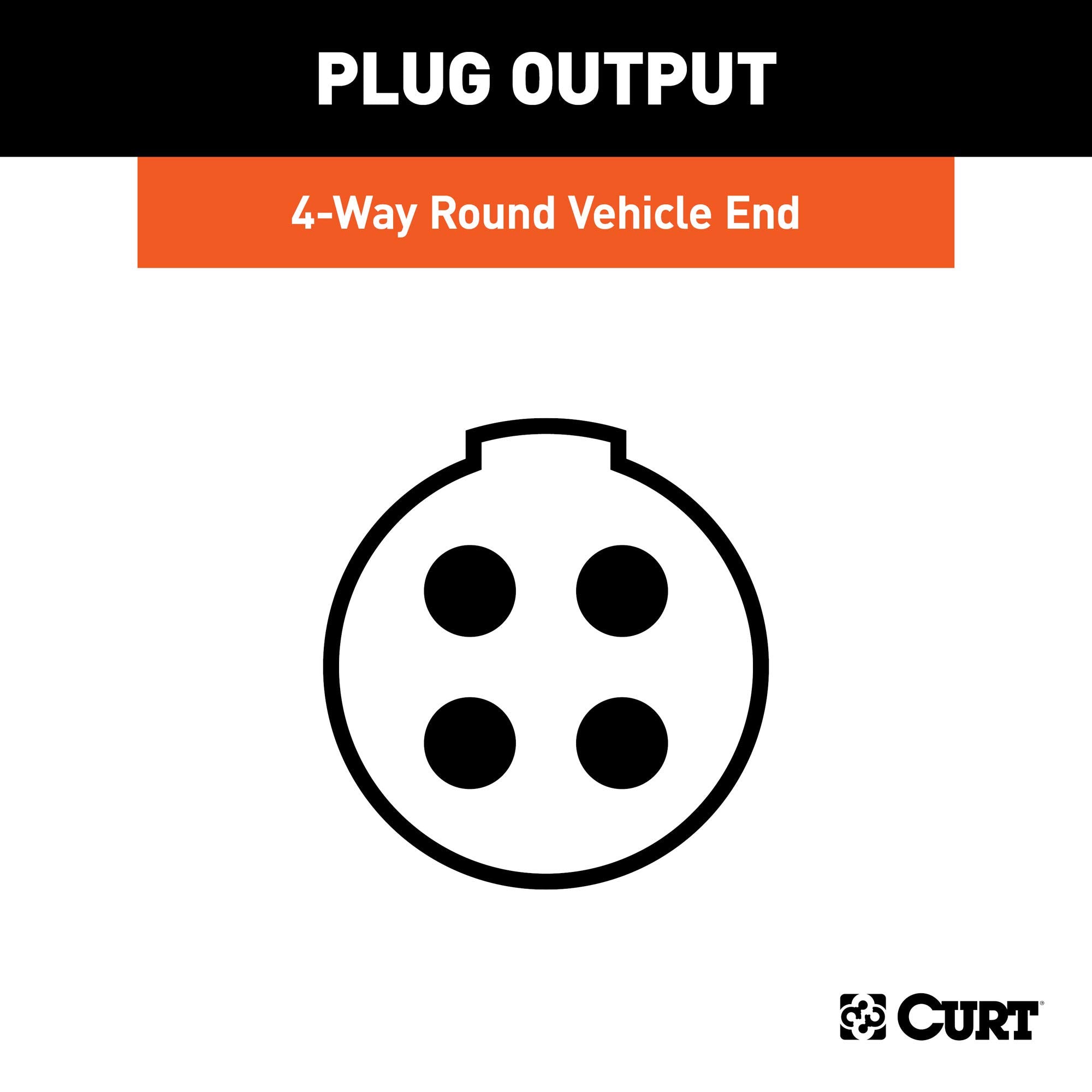 CURT 58070 concealed terminals shield wires from rain and road salt during travel.