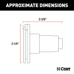 CURT 58070 spring-loaded dust cover protects the 4-pin socket from dust and moisture.