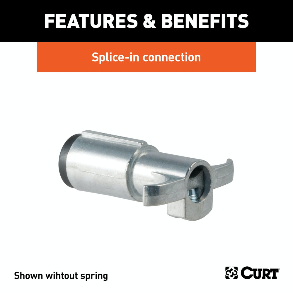 CURT 58082 6-way round connector compatible with common trailers.
