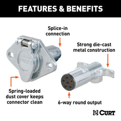 CURT 58092 die-cast metal housing for durability