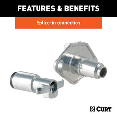 CURT 58092 spring-loaded cover protects against dust and water
