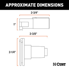 CURT 58092 trailer-side 6-pin round connector for consistent lighting