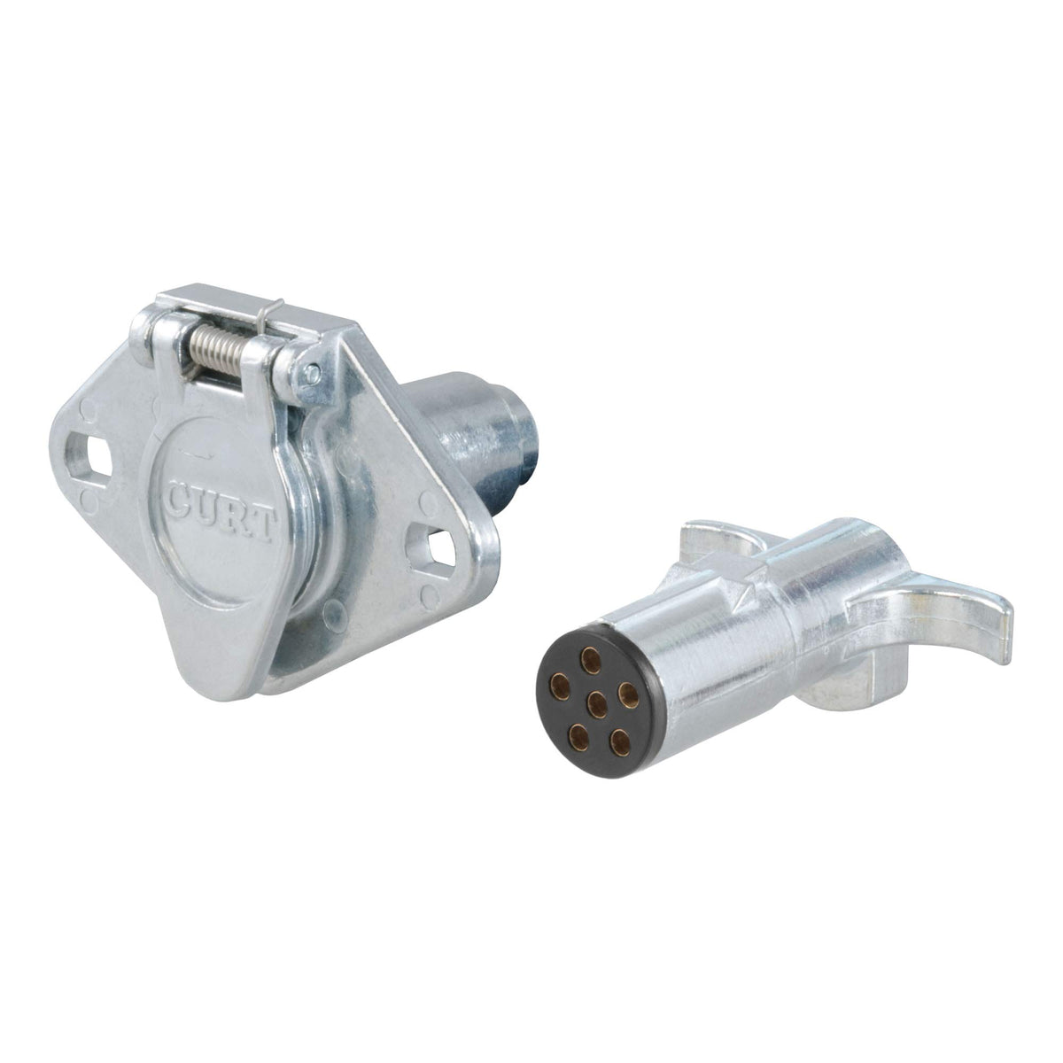 CURT 58092 vehicle-side 6-pin round connector for reliable trailer power