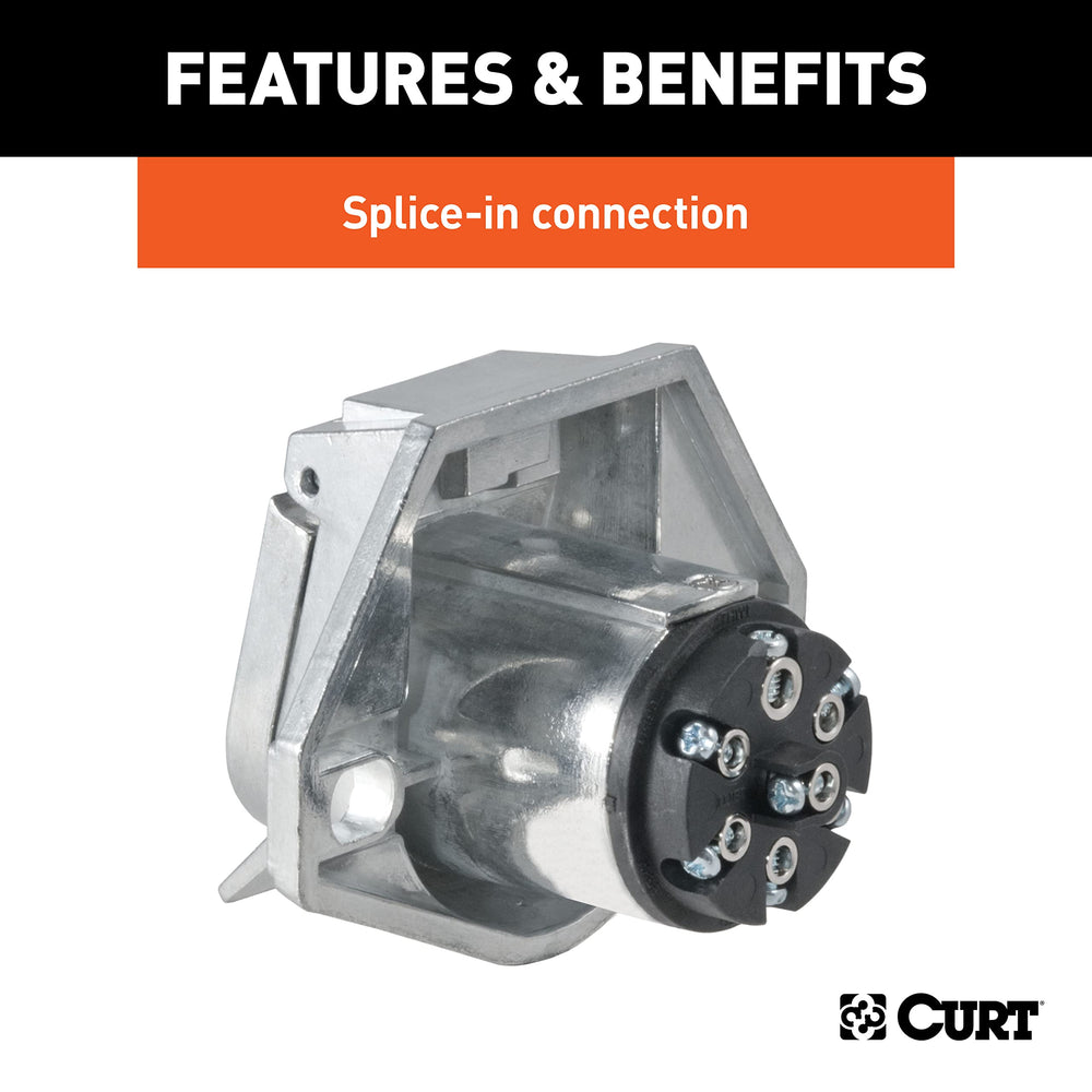 CURT 58170 locking tab secures the plug for a stable connection.