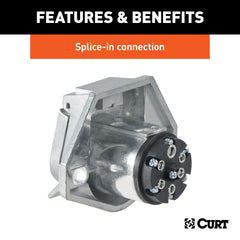 CURT 58170 locking tab secures the plug for a stable connection.
