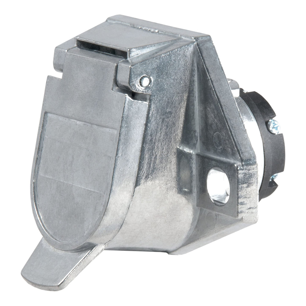 CURT 58170 vehicle-side 7-pin round socket ready for reliable trailer power.