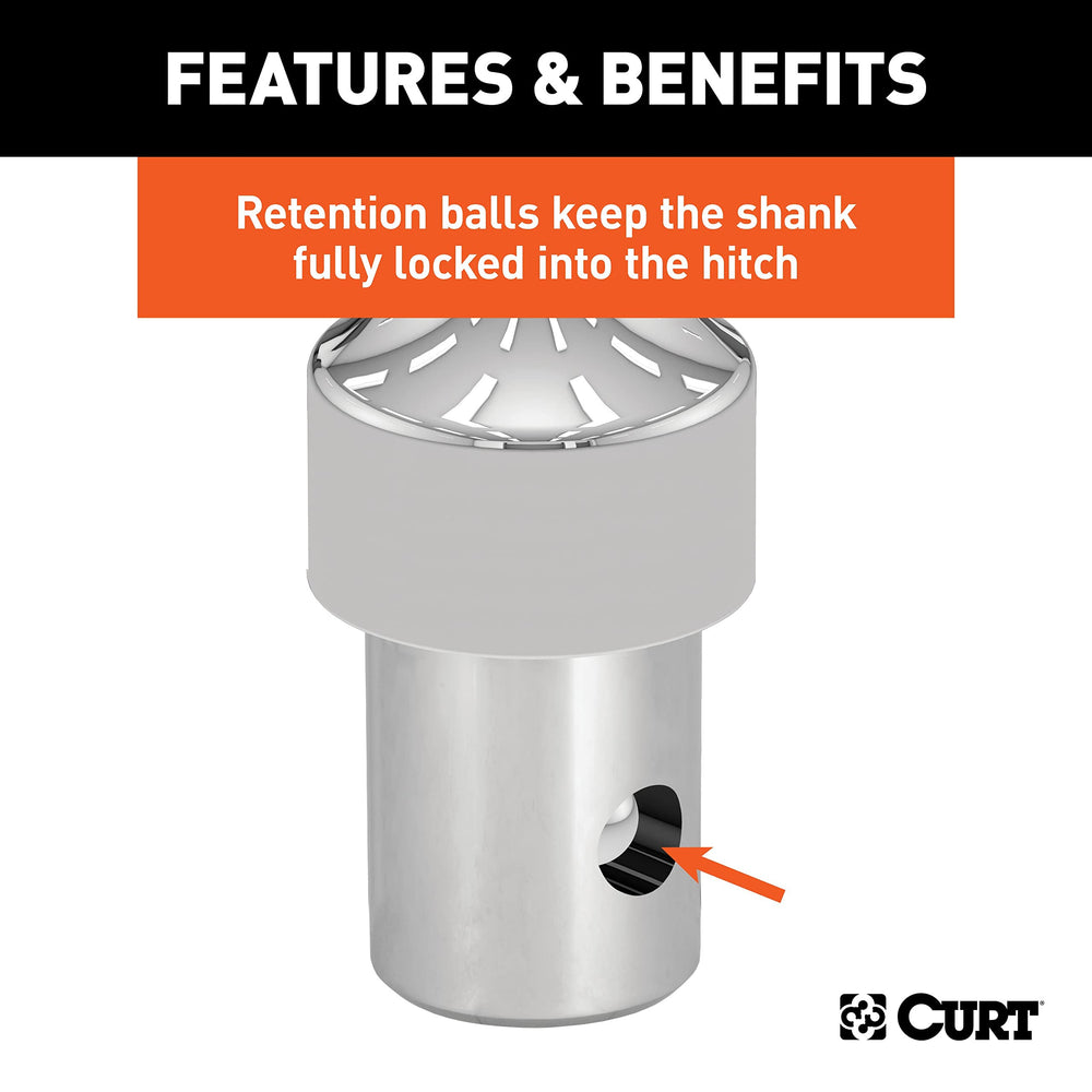 CURT 60692 retention balls secure the gooseneck ball during use.