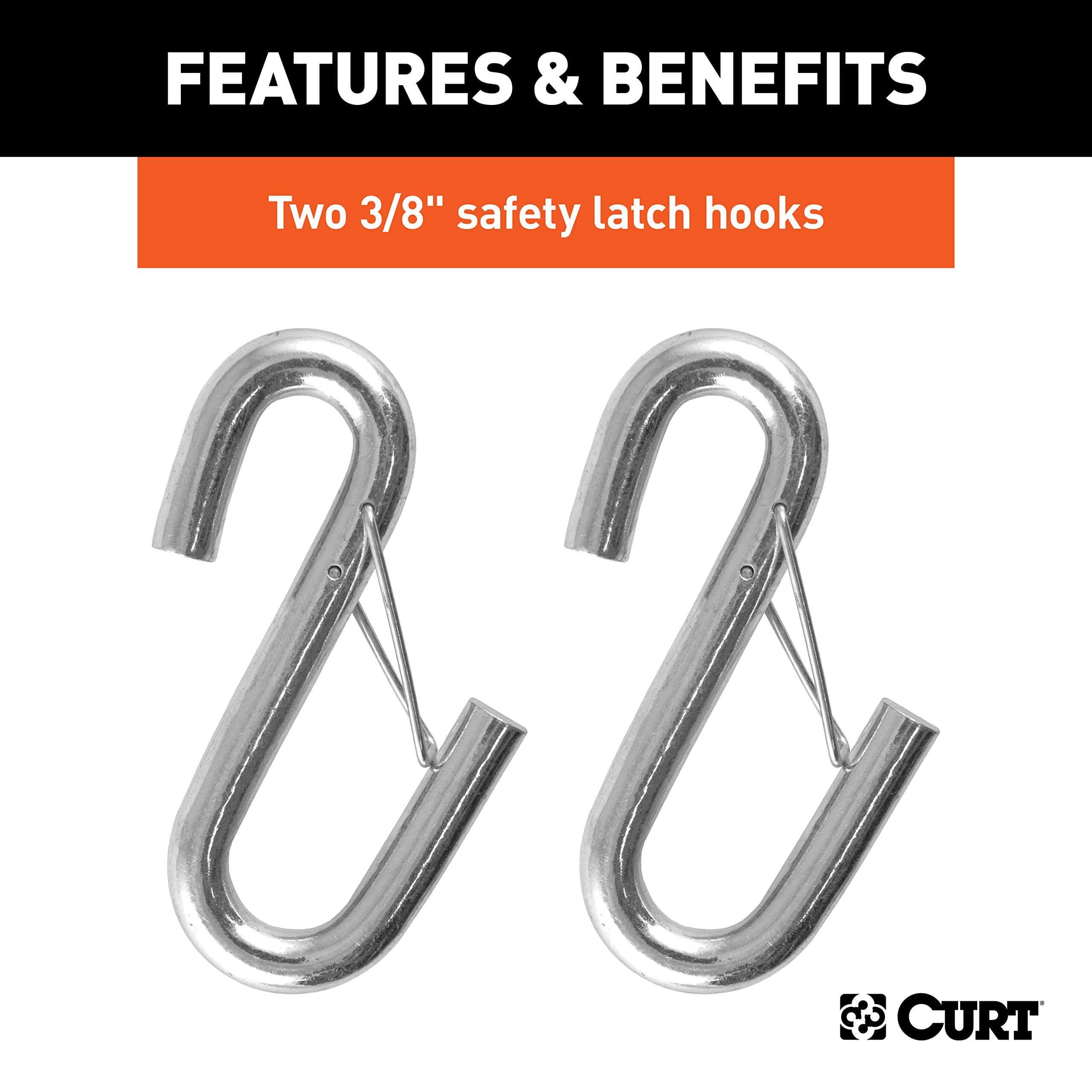 CURT vinyl coating reduces noise and protects against the elements.