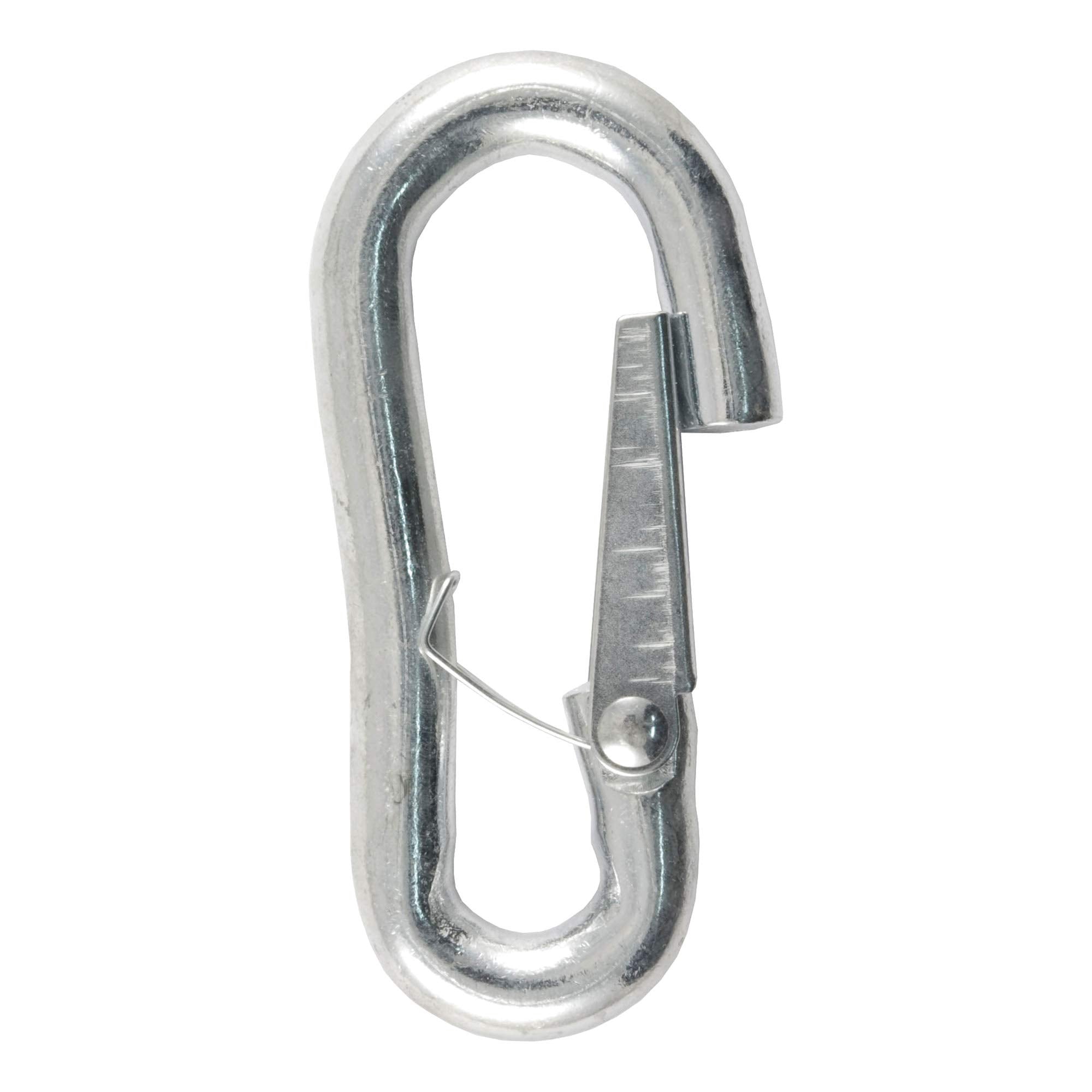 CURT 81277 snap hook closeup with spring-loaded latch for secure chain connection