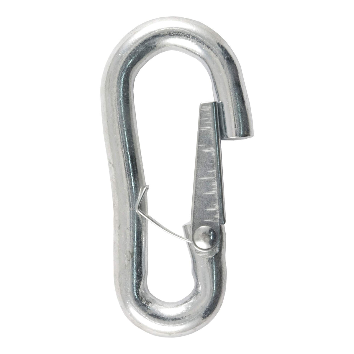 CURT 81277 snap hook closeup with spring-loaded latch for secure chain connection