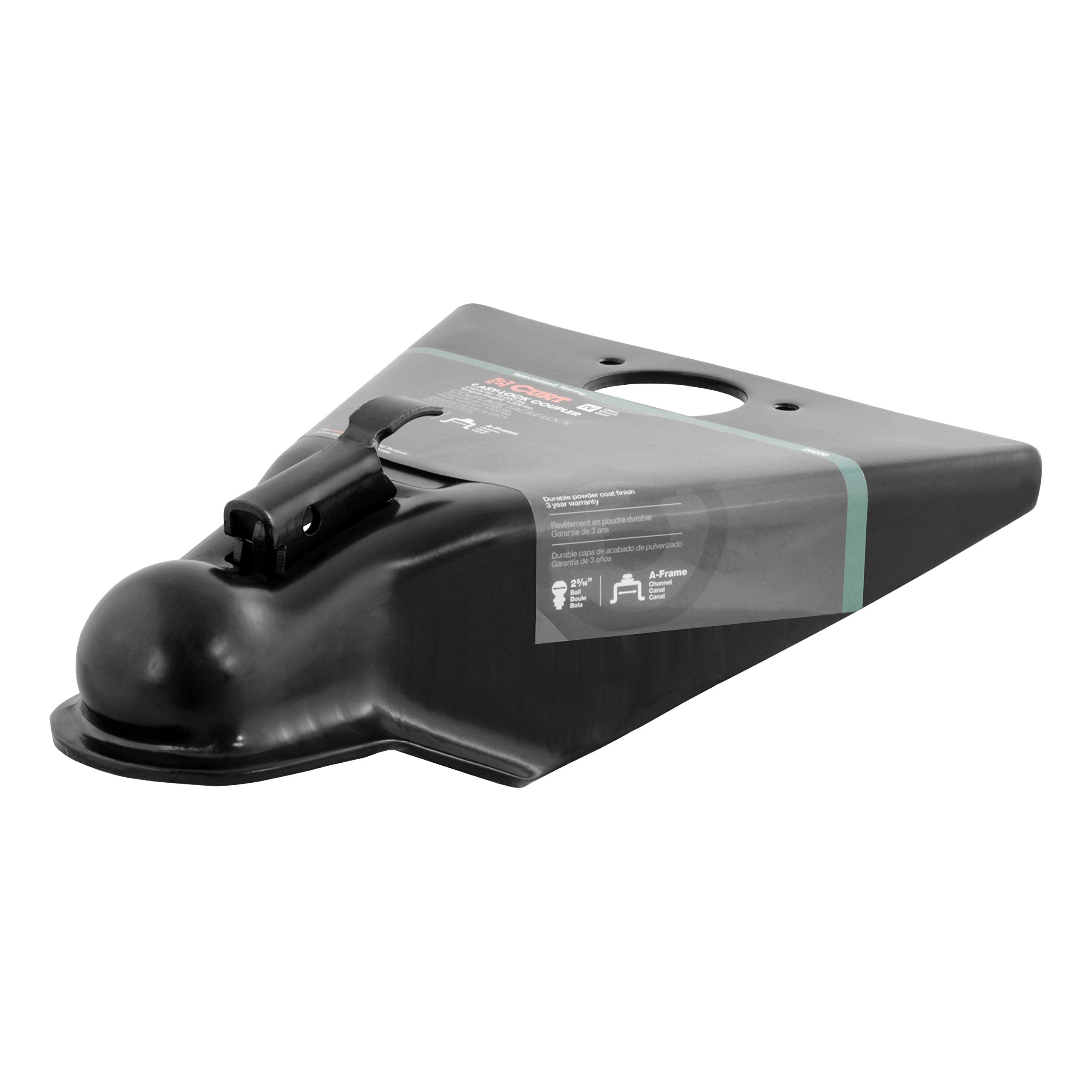 CURT A-frame coupler with easy-lock latch for quick hookups