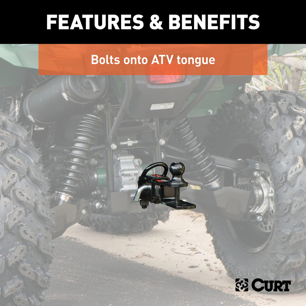 CURT ATV adapter stabilization plate minimizes sway
