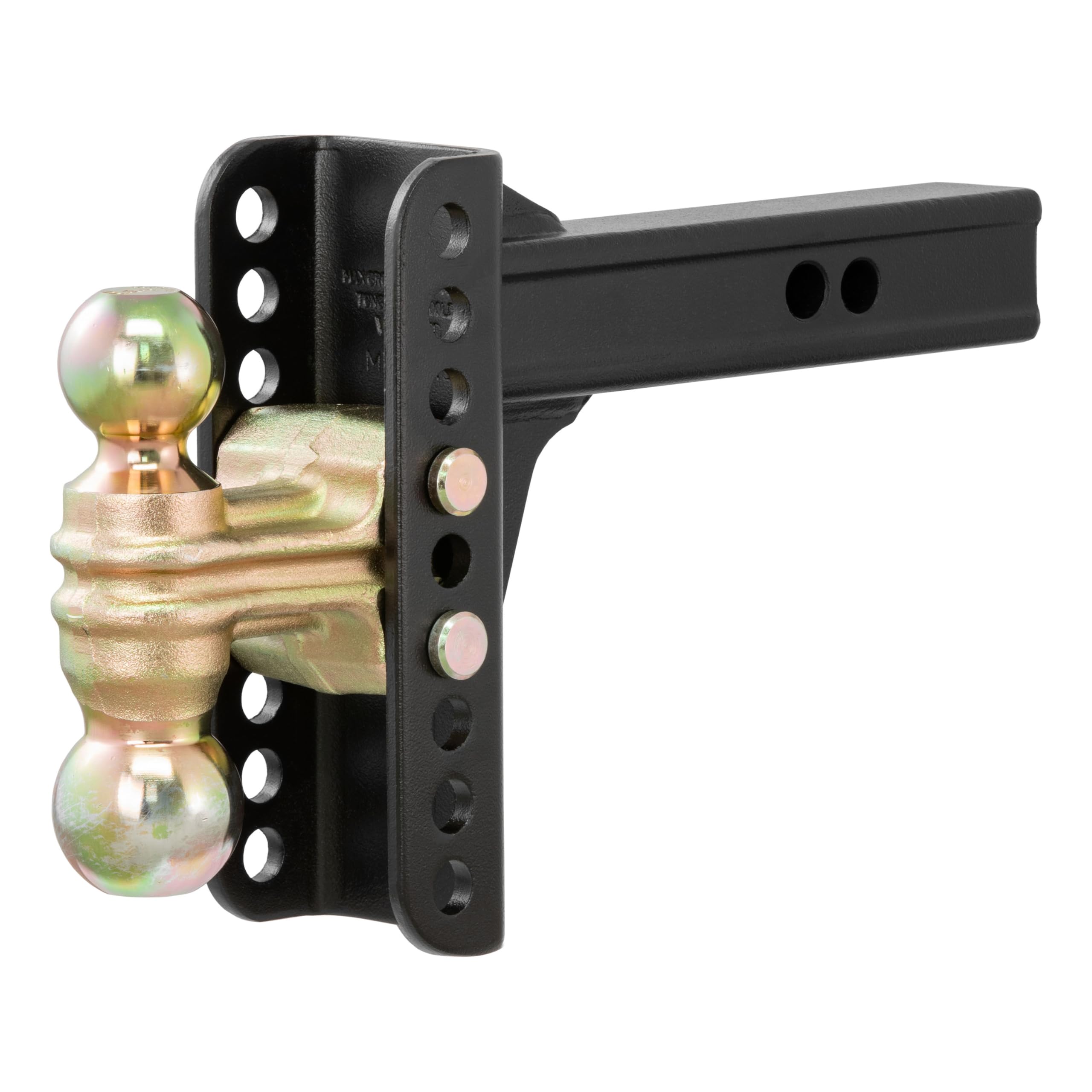 CURT channel-style adjustable dual ball mount with 2 inch ball for versatile towing