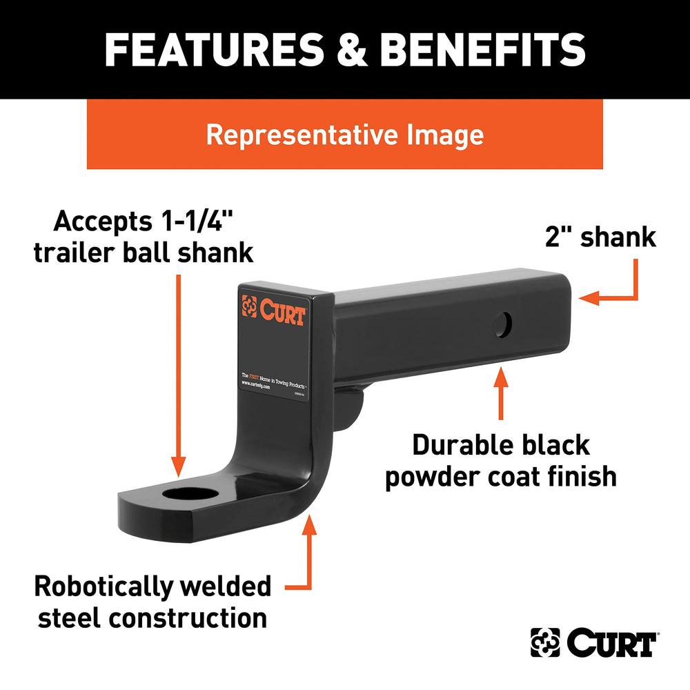 CURT Class 4 ball mount hollow shank designed for anti-rattle use.