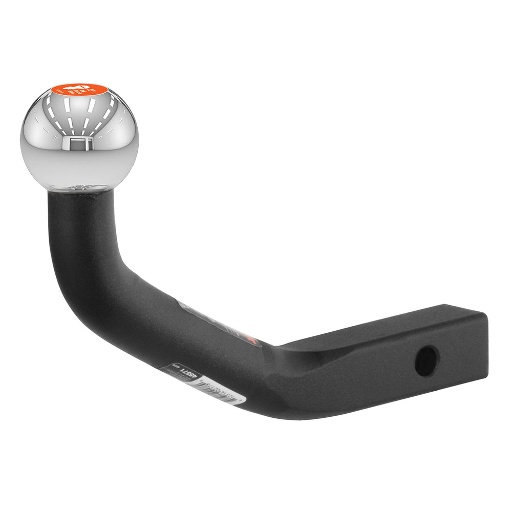 CURT euro mount with 1-1/4 inch shank installed for quick hookup and secure towing.