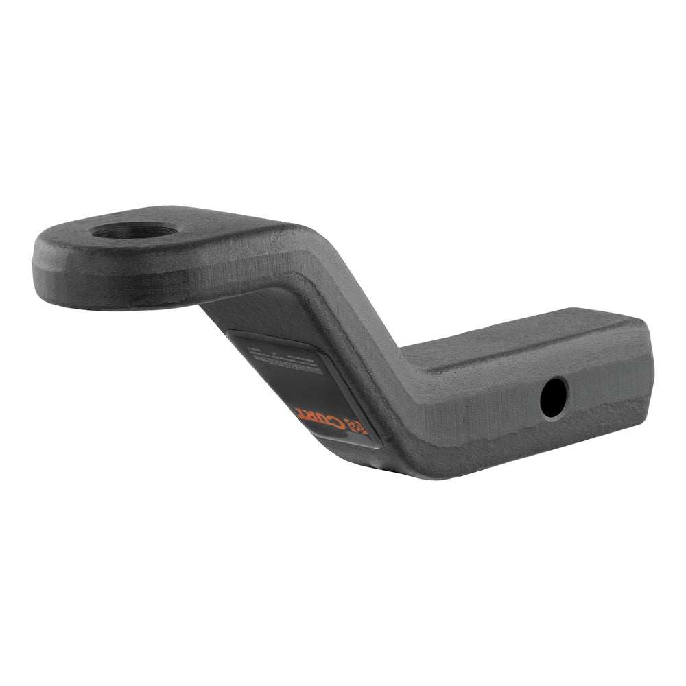 CURT forged ball mount side profile reveals sturdy one-piece design and long-lasting strength.