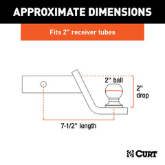 CURT Fusion 2-inch receiver fit ensures versatile towing for many trailers