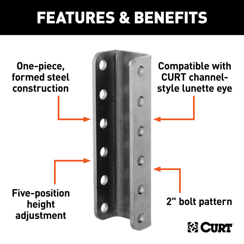 CURT heavy-duty towing connection suitable for construction and agricultural trailers