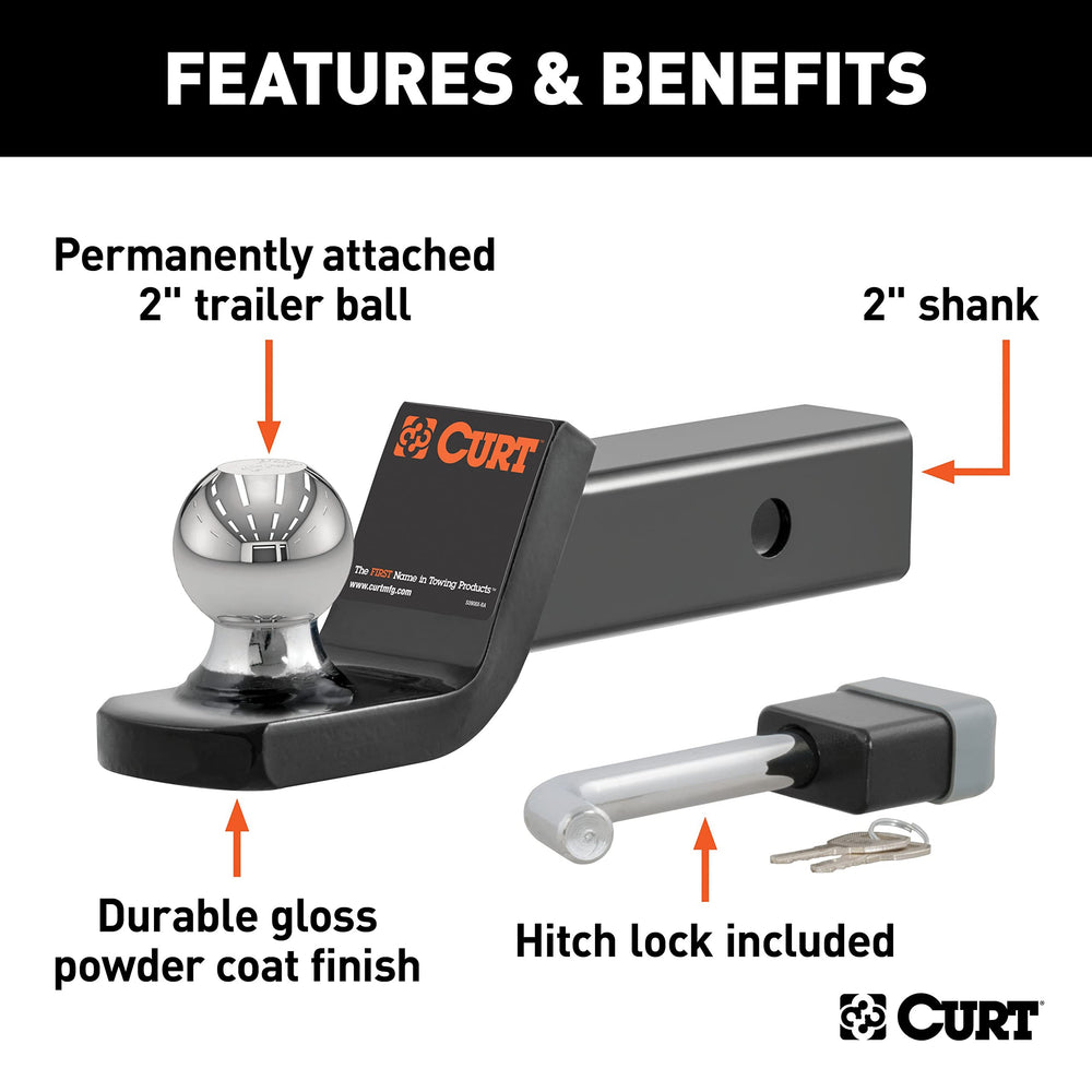 CURT hitch lock 23021 adds security with dead bolt design.