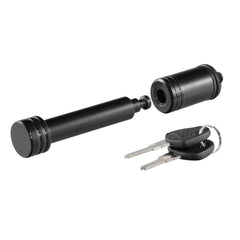 CURT hitch lock with barbell design secures your trailer hitch.