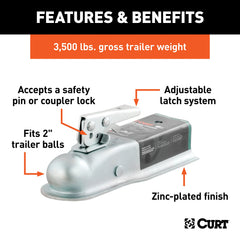 CURT K-5135 internal nut adjustment for snug fit on the ball