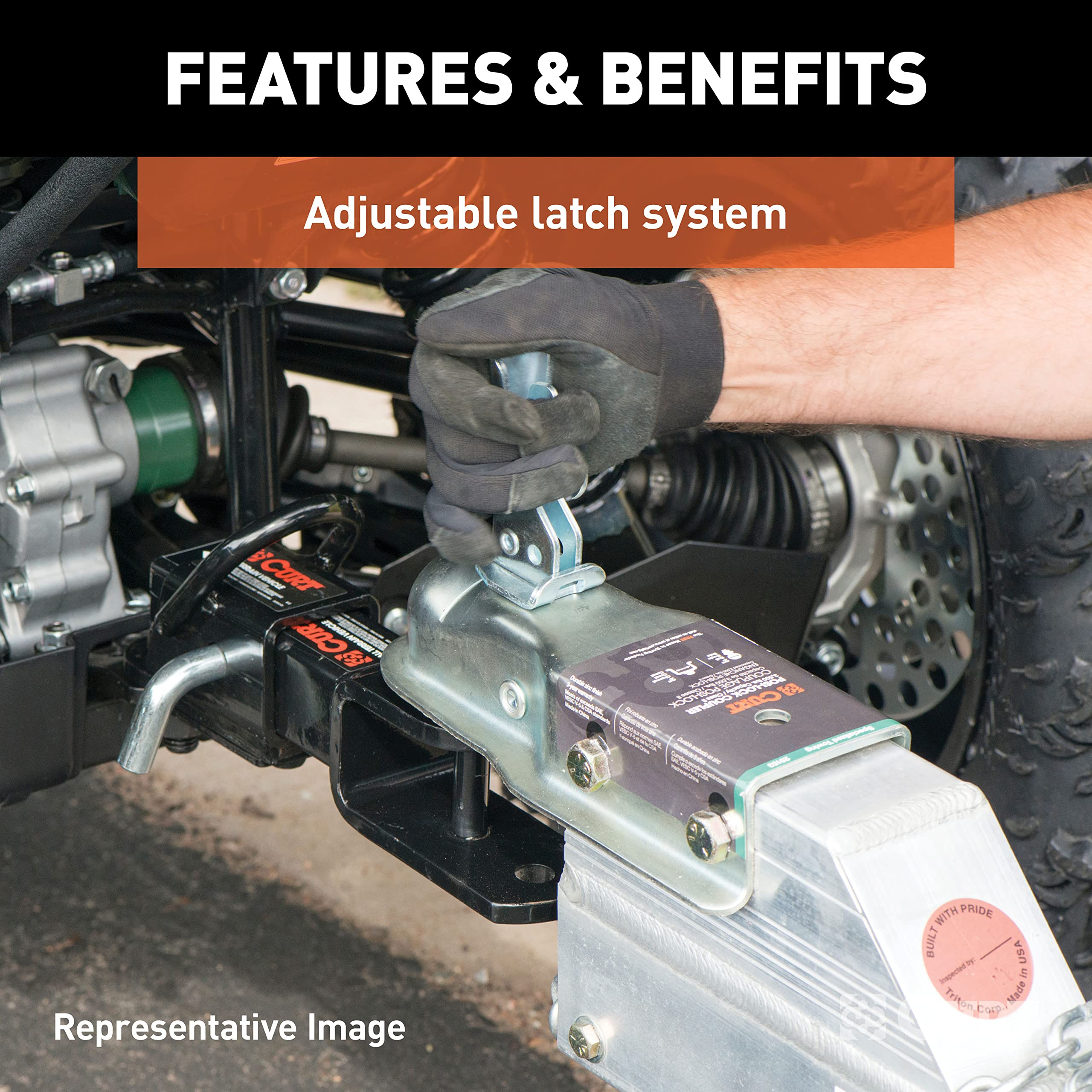 CURT K-5135 capacity label indicates 3,500 lb gross weight rating