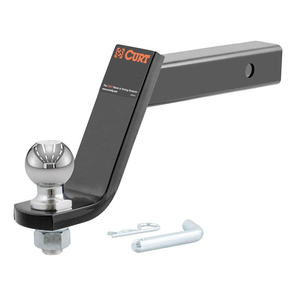 CURT loaded ball mount with 6 inch drop aids level towing for larger trucks