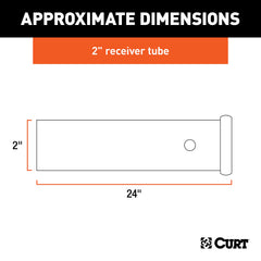 CURT 49240 receiver tube with 2x2 opening for standard ball mounts