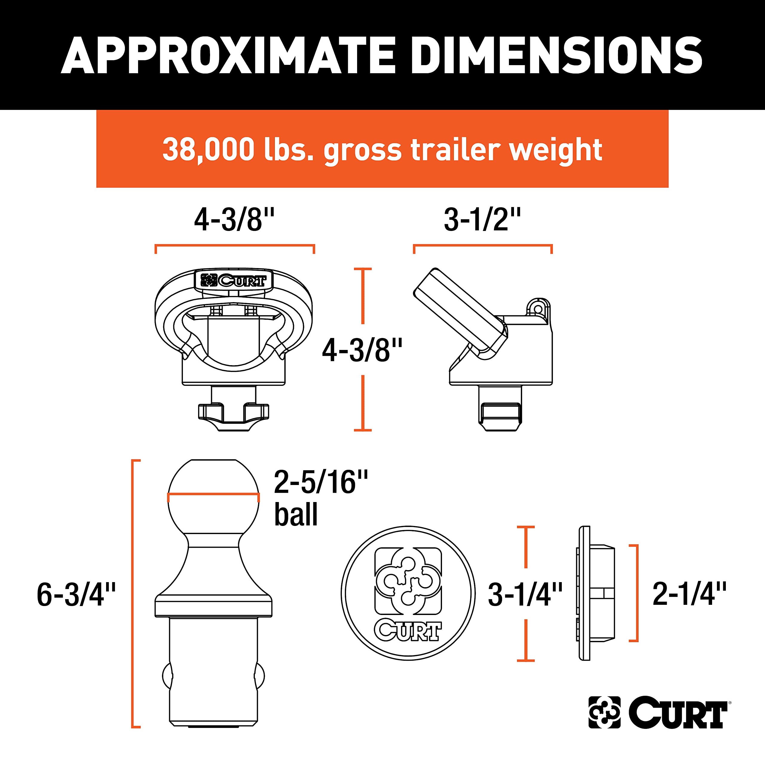 CURT OEM safety chain anchors enable heavy-duty trailer connections.