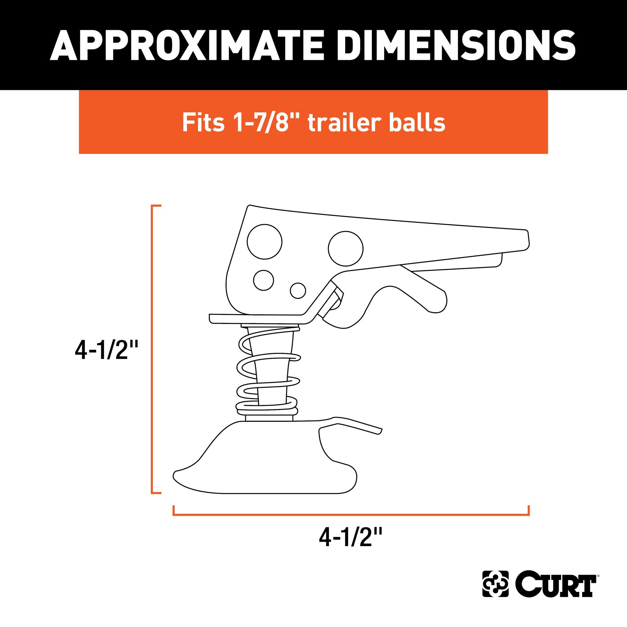 CURT Posi-Lock latch with adjustable bolt for precise tensioning.