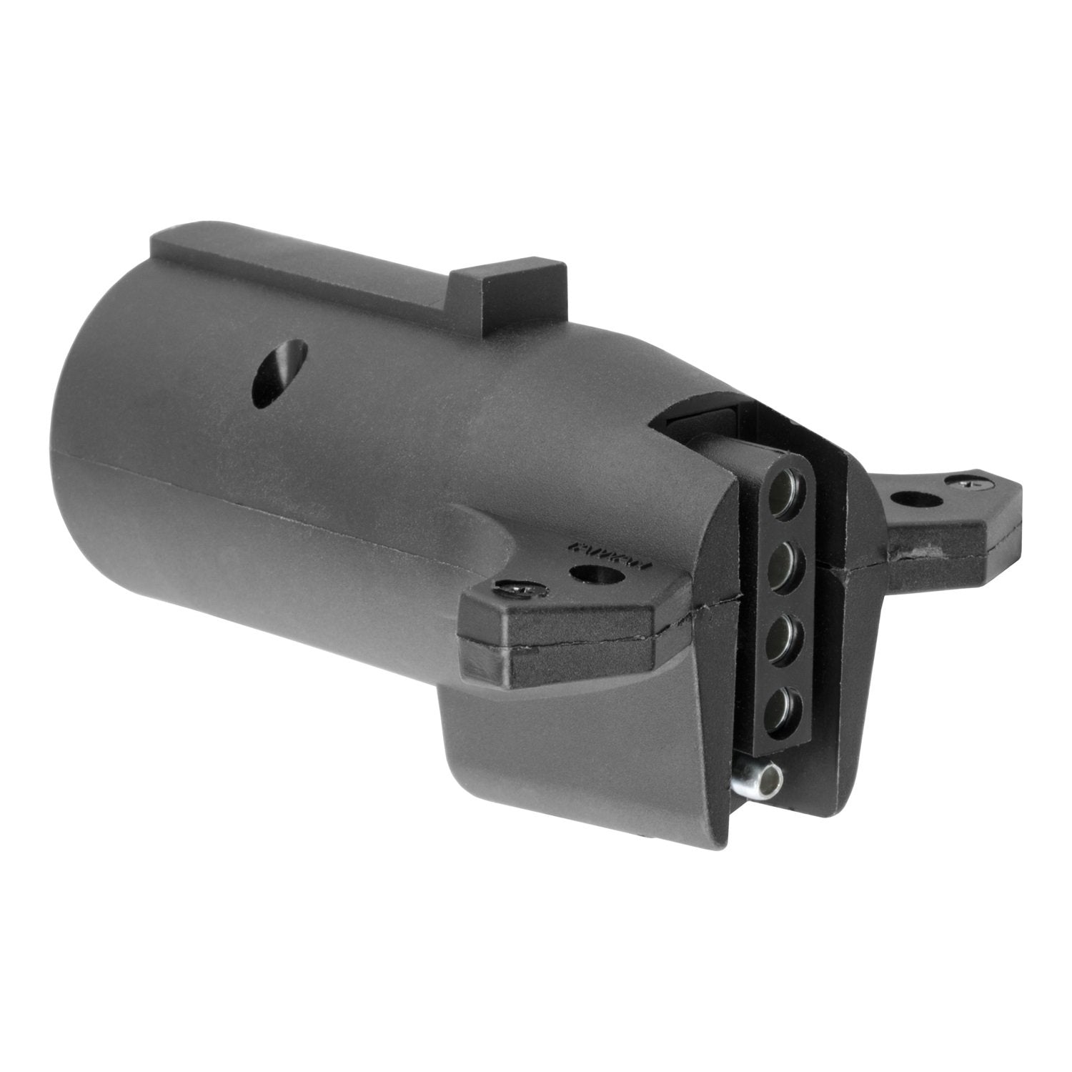 CURT 7-way to 5-way adapter suits mismatched vehicle and trailer plugs.