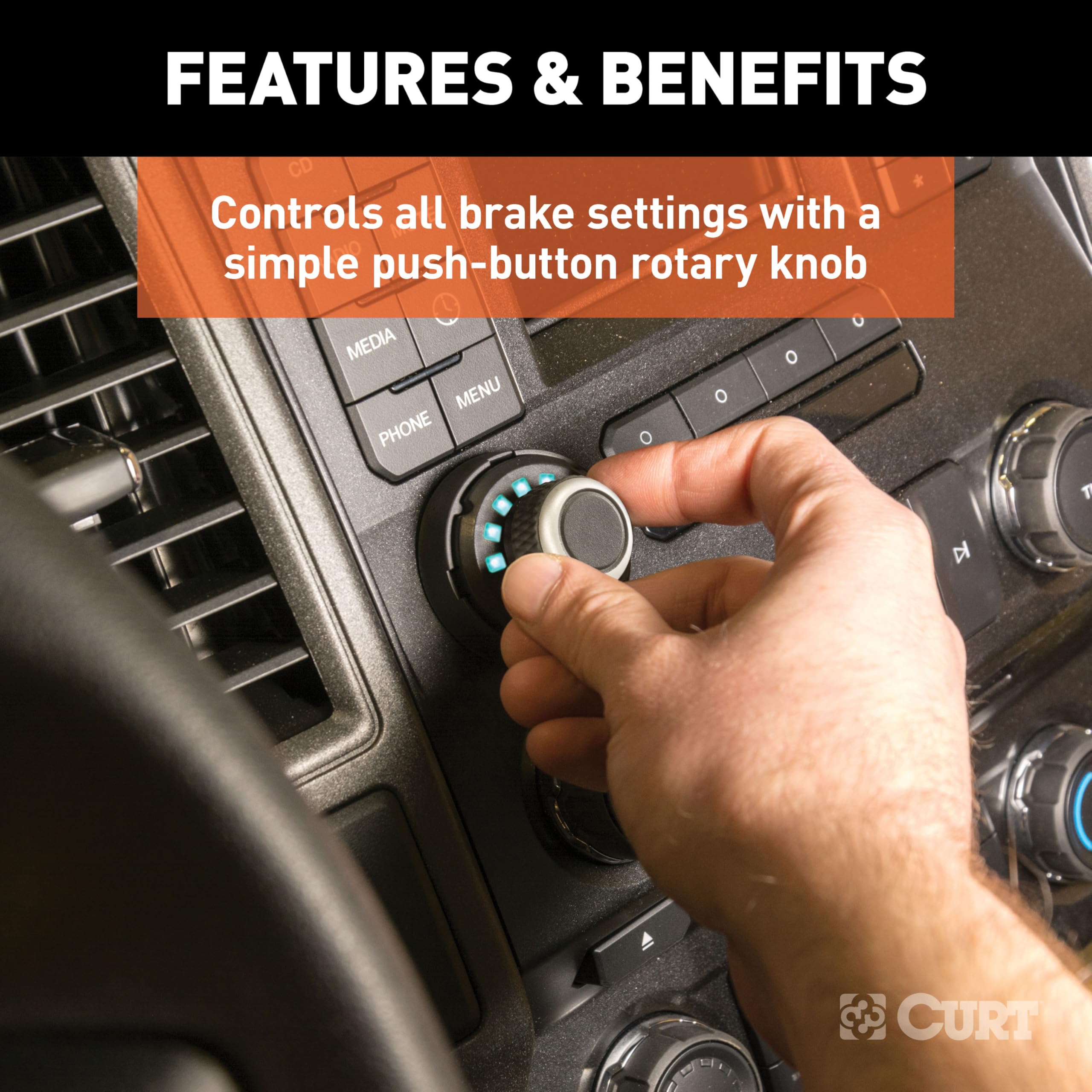CURT Spectrum dash-mounted interface supports a discreet, factory-like setup.
