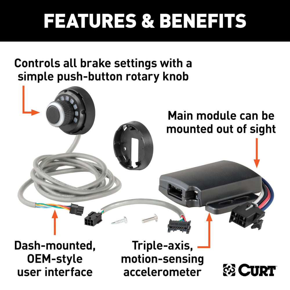 CURT Spectrum triple-axis accelerometer enables smooth braking on grades.