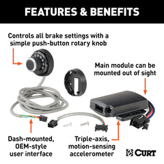 CURT Spectrum triple-axis accelerometer enables smooth braking on grades.