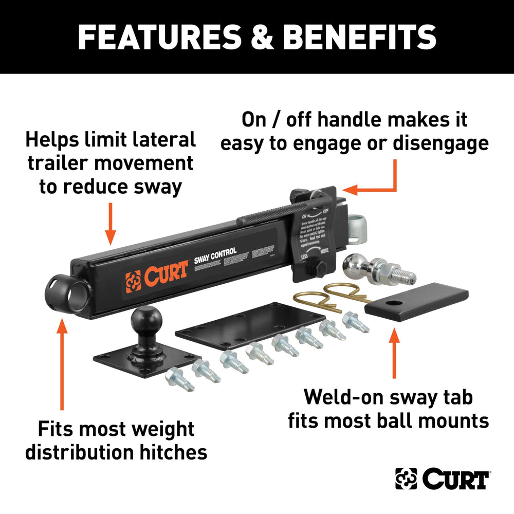 CURT kit includes bolts for secure trailer attachment and easier installation.