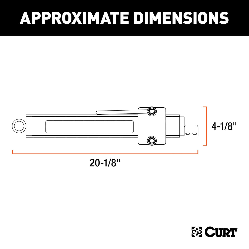 CURT sway control kit with weld-on tab provides versatile ball-mount compatibility.