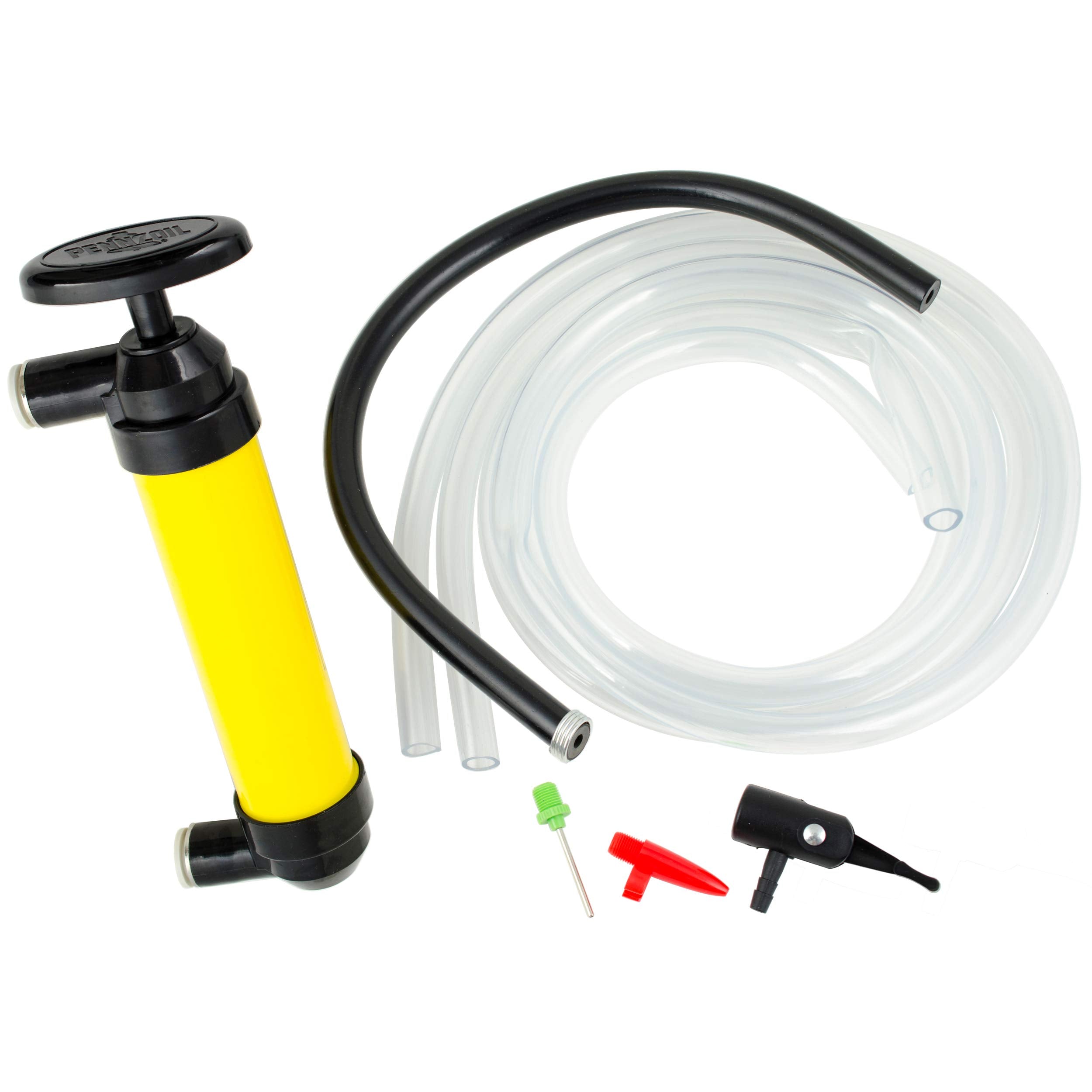 Pennzoil Multi-Use Pump transferring gallon fluids in a garage setup.