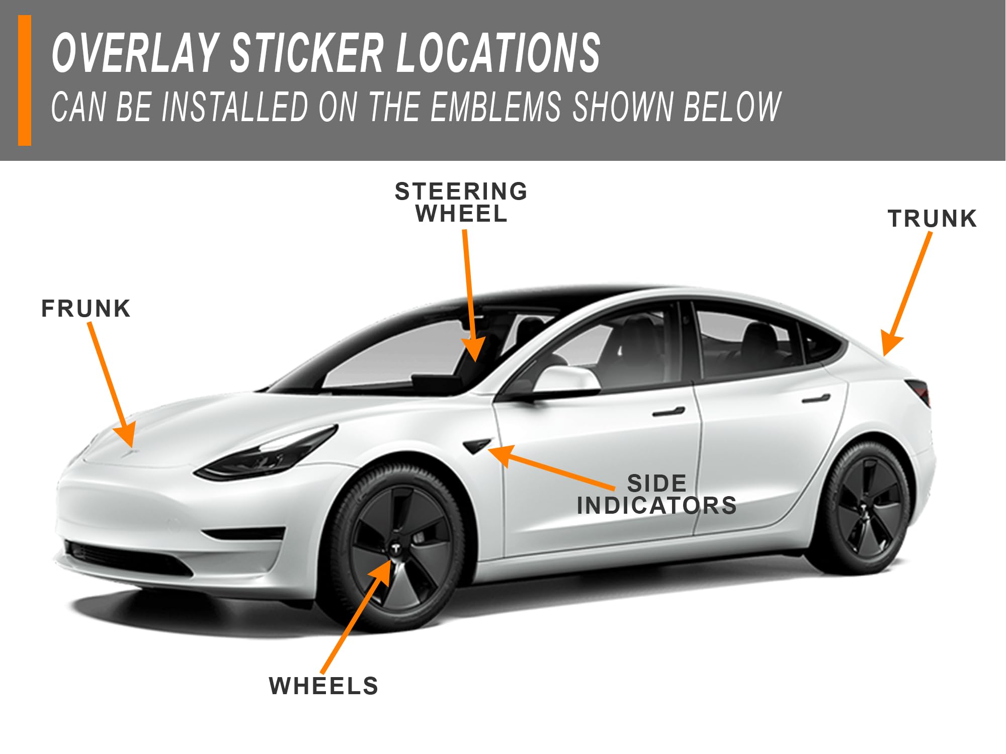 Custom Cut Graphics side indicator overlay adds subtle chrome detail and removable design
