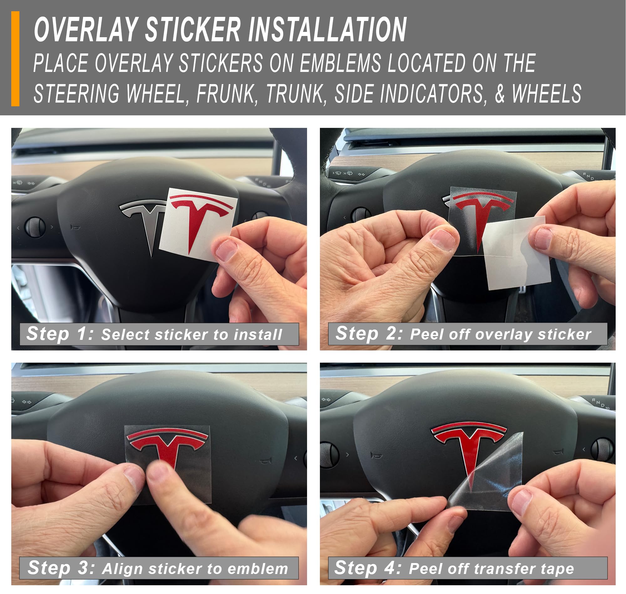 Custom Cut Graphics side indicator overlay provides a factory-like finish on each marker