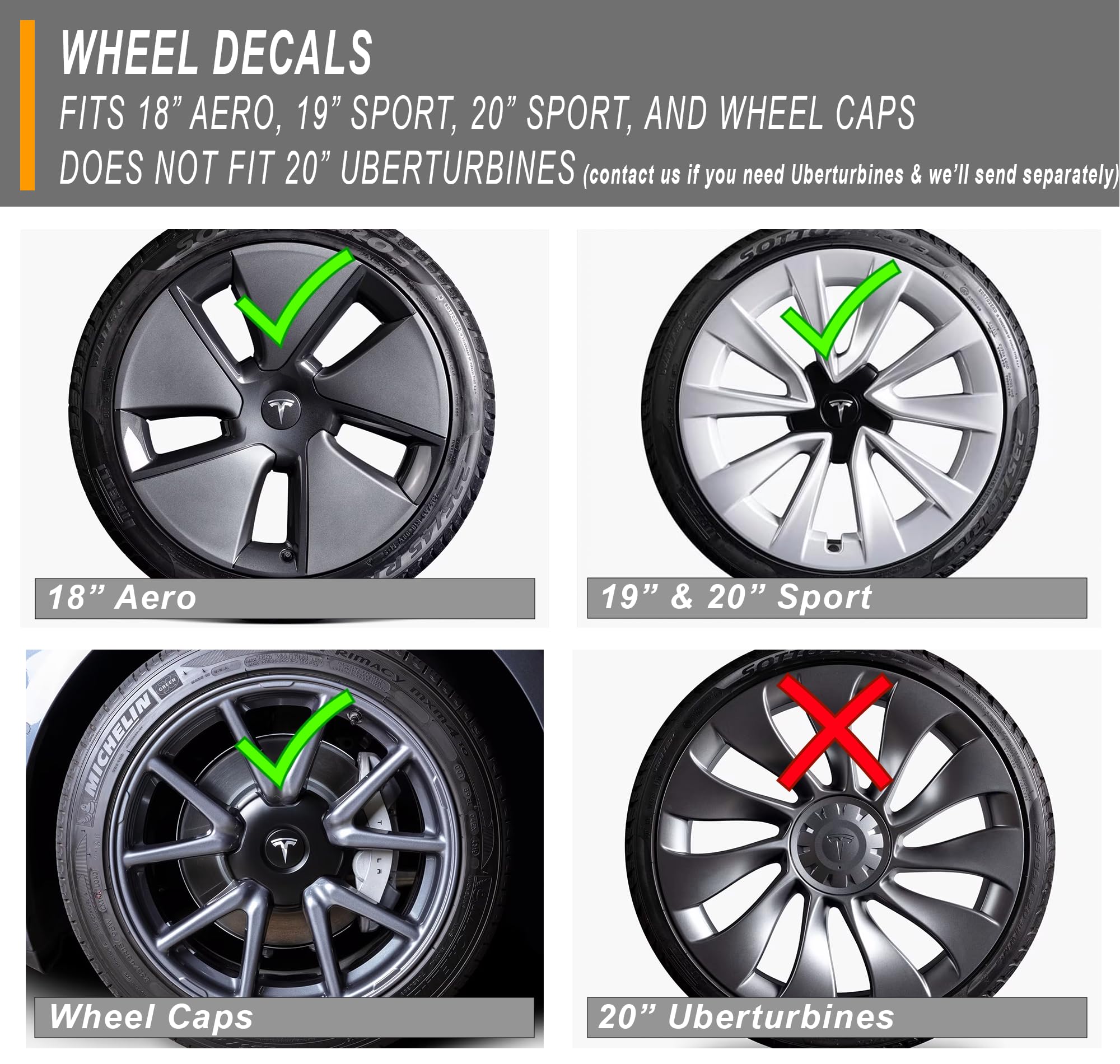 Custom Cut Graphics wheel overlay for 18-inch Aero delivers a bold gloss accent with precise fit
