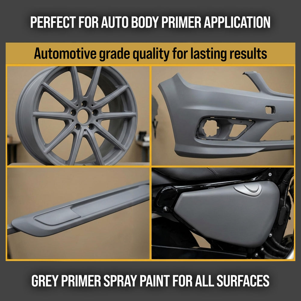 Custom Shop 1K High Build Primer Spray Paint provides a durable foundation for auto refinishing projects